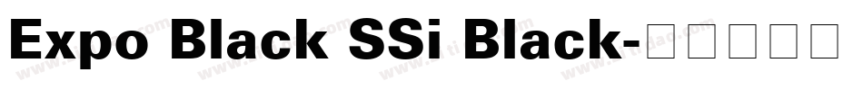 Expo Black SSi Black字体转换